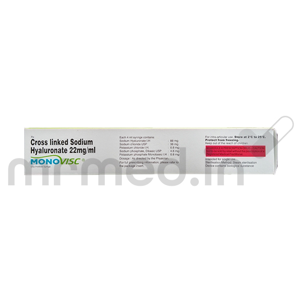 Buy Monovisc Injection Online: Uses, Price, Dosage, Instructions, Side ...